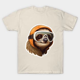 Sloth Wearing Ski Goggles T-Shirt